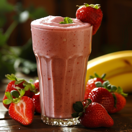 A tall glass brimming with our luscious Strawberry Fields Forever smoothie, garnished with a vibrant strawberry and a fresh sprig of mint. Surrounding the glass are plump strawberries and a ripe banana, nestled on a rustic wooden surface. The dark, blurred background evokes the timeless charm of forever fields. Bursting with goodness, this rejuvenating blend offers not only irresistible taste but also essential nutrients for a revitalizing boost! Savor the freshness in every sip while embracing eco-friendly choices with Zestful Blends’ wholesome range of fruit salads, juices, snacks, smoothies, whole fruit packs, and desserts. A tall glass brimming with our luscious Strawberry Fields Forever smoothie, garnished with a vibrant strawberry and a fresh sprig of mint. Surrounding the glass are plump strawberries and a ripe banana, nestled on a rustic wooden surface. The dark, blurred background evokes the timeless charm of forever fields. Bursting with goodness, this rejuvenating blend offers not only irresistible taste but also essential nutrients for a revitalizing boost! Savor the freshness in every sip while embracing eco-friendly choices with Zestful Blends’ wholesome range of fruit salads, juices, snacks, smoothies, whole fruit packs, and desserts.
