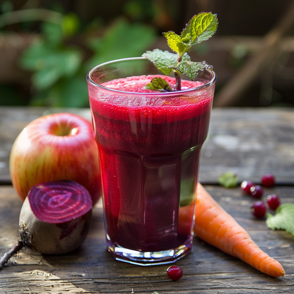 Experience the burst of goodness with our Citrus Sunrise! This vibrant glass of juice, crowned with a fresh mint leaf, sits on a rustic wooden table, surrounded by the purest ingredients – crisp apple, crunchy carrot, and juicy sliced beet. The scene is further brightened by luscious red berries and verdant green leaves that scream freshness. At Zestful Blends, our fruit salads, juices, snacks, smoothies, whole fruit packs, and desserts are all designed for your health and bursting with flavor. Plus, we’re committed to eco-friendly practices to keep both you and the planet feeling refreshed! Experience the burst of goodness with our Citrus Sunrise! This vibrant glass of juice, crowned with a fresh mint leaf, sits on a rustic wooden table, surrounded by the purest ingredients – crisp apple, crunchy carrot, and juicy sliced beet. The scene is further brightened by luscious red berries and verdant green leaves that scream freshness. At Zestful Blends, our fruit salads, juices, snacks, smoothies, whole fruit packs, and desserts are all designed for your health and bursting with flavor. Plus, we’re committed to eco-friendly practices to keep both you and the planet feeling refreshed!