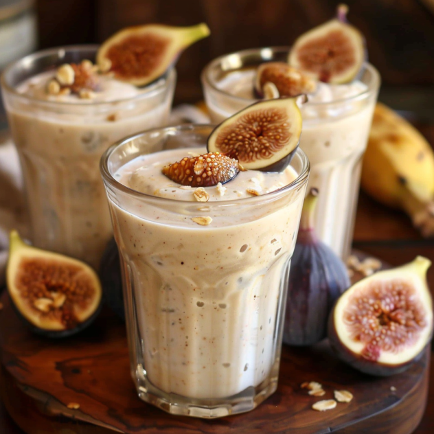 Three glasses of our Avocado Green Dream, bursting with goodness, are garnished with fig slices and oats on a stylish wooden tray. Whole and sliced figs are artfully arranged around the glasses, reflecting the rustic elegance and freshness at the heart of Zestful Blends. This vibrant presentation not only looks delightful but also underscores our commitment to health and eco-friendly practices. Indulge in a blend that’s as good for you as it is for the planet! Three glasses of our Avocado Green Dream, bursting with goodness, are garnished with fig slices and oats on a stylish wooden tray. Whole and sliced figs are artfully arranged around the glasses, reflecting the rustic elegance and freshness at the heart of Zestful Blends. This vibrant presentation not only looks delightful but also underscores our commitment to health and eco-friendly practices. Indulge in a blend that’s as good for you as it is for the planet!