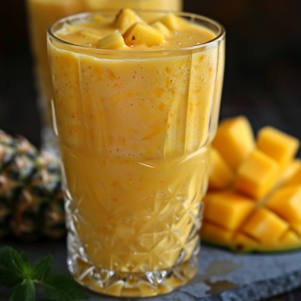 A glass filled with our luscious Avocado Green Dream smoothie, bursting with goodness and garnished with fresh pineapple chunks. In the background, succulent pineapple pieces and a whole creamy avocado await their turn to dazzle your taste buds. Set against a sleek dark surface, this vibrant yellow smoothie radiates freshness and health benefits. At Zestful Blends, enjoy our delightful fusion of fruit salads, juices, snacks, smoothies, whole fruit packs, and desserts—all crafted to elevate your wellbeing and tingle your senses sustainably! A glass filled with our luscious Avocado Green Dream smoothie, bursting with goodness and garnished with fresh pineapple chunks. In the background, succulent pineapple pieces and a whole creamy avocado await their turn to dazzle your taste buds. Set against a sleek dark surface, this vibrant yellow smoothie radiates freshness and health benefits. At Zestful Blends, enjoy our delightful fusion of fruit salads, juices, snacks, smoothies, whole fruit packs, and desserts—all crafted to elevate your wellbeing and tingle your senses sustainably!