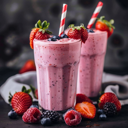 Indulge in the vibrant vitality of Zestful Blends with our Avocado Green Dream! Two tall glasses brimming with this lush, health-packed smoothie are dreamily crowned with fresh strawberries and blueberries, bursting with goodness. Sip through a charming red and white striped straw while savoring nature’s finest flavors. Surrounding the glasses, a tantalizing array of strawberries, raspberries, blackberries, and blueberries beckons—each berry adding to the feast of freshness. With every sip and bite, you’re nourishing your body with eco-friendly delights crafted for a healthier you! 🌿🍓🥑🍇 Indulge in the vibrant vitality of Zestful Blends with our Avocado Green Dream! Two tall glasses brimming with this lush, health-packed smoothie are dreamily crowned with fresh strawberries and blueberries, bursting with goodness. Sip through a charming red and white striped straw while savoring nature’s finest flavors. Surrounding the glasses, a tantalizing array of strawberries, raspberries, blackberries, and blueberries beckons—each berry adding to the feast of freshness. With every sip and bite, you’re nourishing your body with eco-friendly delights crafted for a healthier you! 🌿🍓🥑🍇