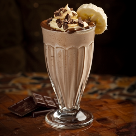Experience a burst of freshness and health with our Avocado Green Dream smoothie, beautifully presented in a tall, elegant glass. Topped with a swirl of whipped cream, luscious chocolate shavings, and fresh banana slices, this vibrant concoction is more than just visually stunning—it's packed with nutrients to energize your day. Scattered beside the glass are delectable pieces of chocolate that enhance the luxurious feel of this creamy delight. Indulge guilt-free with Zestful Blends' eco-friendly packaged smoothies that promise goodness in every sip! Experience a burst of freshness and health with our Avocado Green Dream smoothie, beautifully presented in a tall, elegant glass. Topped with a swirl of whipped cream, luscious chocolate shavings, and fresh banana slices, this vibrant concoction is more than just visually stunning—it's packed with nutrients to energize your day. Scattered beside the glass are delectable pieces of chocolate that enhance the luxurious feel of this creamy delight. Indulge guilt-free with Zestful Blends' eco-friendly packaged smoothies that promise goodness in every sip!