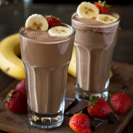 Two tall glasses of our Avocado Green Dream, each crowned with fresh banana slices, create a tantalizing scene atop a rustic wooden board. Surrounding the drinks are vibrant strawberries, creamy avocado chunks, and decadent chocolate pieces. The slightly blurred background accentuates the rich, lively colors of our ingredients. Bursting with goodness and packed with essential nutrients, this refreshing smoothie is just one example of Zestful Blends’ commitment to health and freshness! Enjoy our eco-friendly creations that nourish your body and delight your senses. Two tall glasses of our Avocado Green Dream, each crowned with fresh banana slices, create a tantalizing scene atop a rustic wooden board. Surrounding the drinks are vibrant strawberries, creamy avocado chunks, and decadent chocolate pieces. The slightly blurred background accentuates the rich, lively colors of our ingredients. Bursting with goodness and packed with essential nutrients, this refreshing smoothie is just one example of Zestful Blends’ commitment to health and freshness! Enjoy our eco-friendly creations that nourish your body and delight your senses.