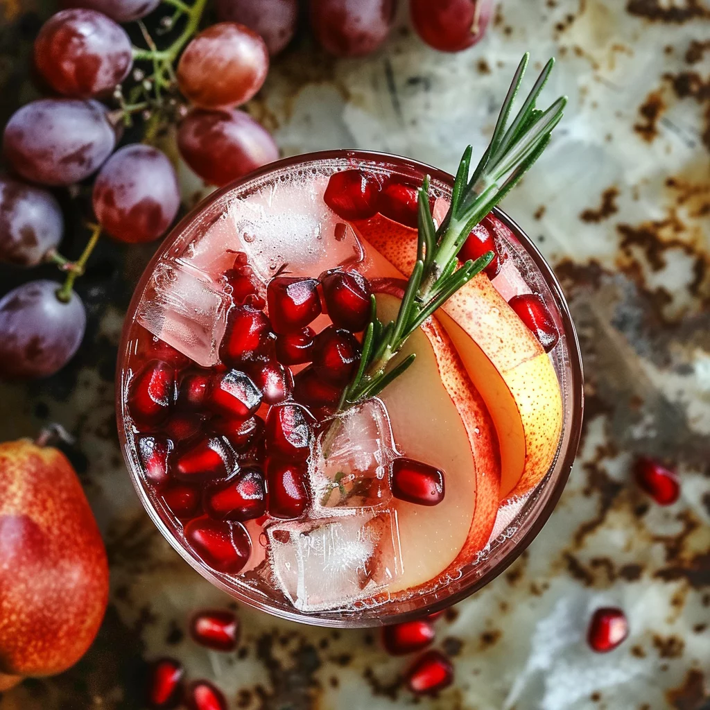 Experience the vibrant zest of our Pomegranate Orchard Blend, served refreshingly chilled with ice cubes, lush pomegranate seeds, crisp apple slices, and an aromatic sprig of rosemary. Nestled beside this invigorating glass are a bunch of succulent red grapes and a freshly sliced apple on a rustic surface—invoking the wholesome charm of an orchard. Scattered pomegranate seeds add the finishing touch to this scene bursting with goodness. Indulge in our fresh fruit salads, nutrient-rich juices, delightful snacks, revitalizing smoothies, whole fruit packs, and delectable desserts—all crafted to enrich your health while embracing eco-friendly practices. Find your freshness at Zestful Blends! Experience the vibrant zest of our Pomegranate Orchard Blend, served refreshingly chilled with ice cubes, lush pomegranate seeds, crisp apple slices, and an aromatic sprig of rosemary. Nestled beside this invigorating glass are a bunch of succulent red grapes and a freshly sliced apple on a rustic surface—invoking the wholesome charm of an orchard. Scattered pomegranate seeds add the finishing touch to this scene bursting with goodness. Indulge in our fresh fruit salads, nutrient-rich juices, delightful snacks, revitalizing smoothies, whole fruit packs, and delectable desserts—all crafted to enrich your health while embracing eco-friendly practices. Find your freshness at Zestful Blends!